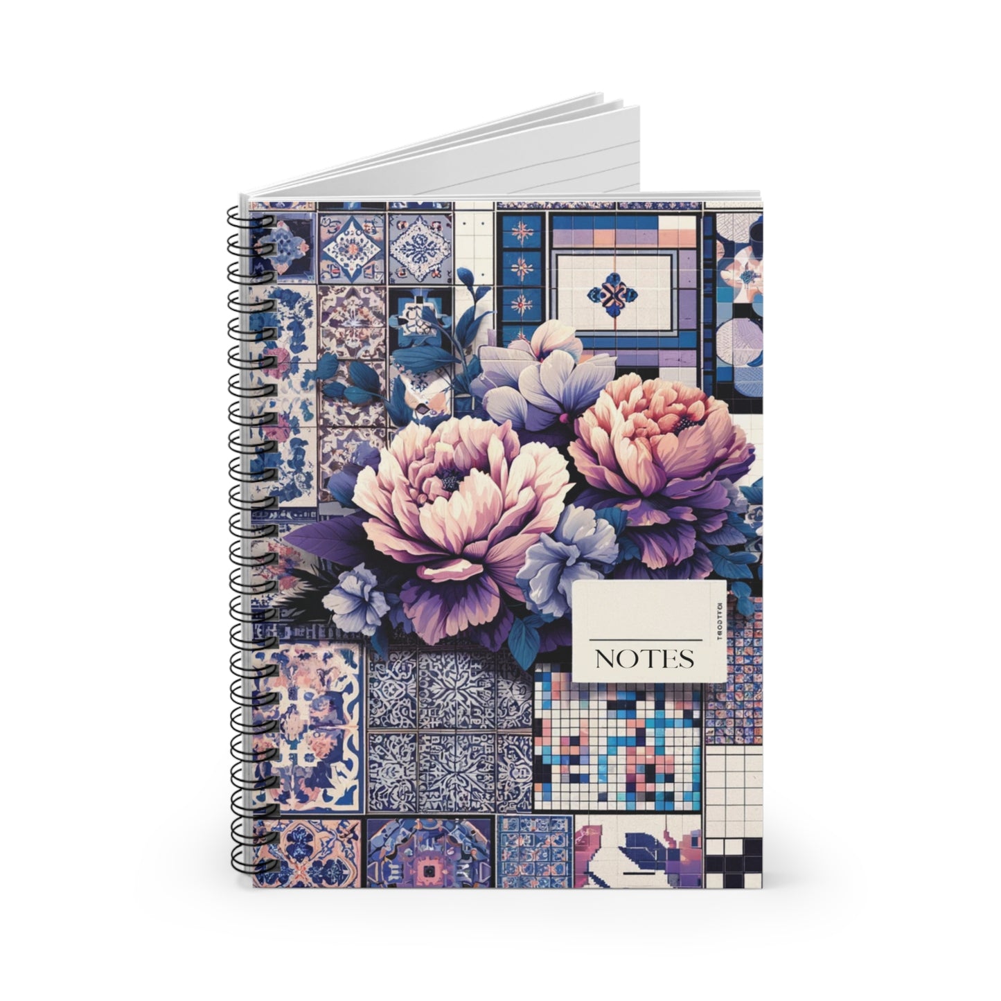 Floral Quilt Spiral Notebook - Ruled Line