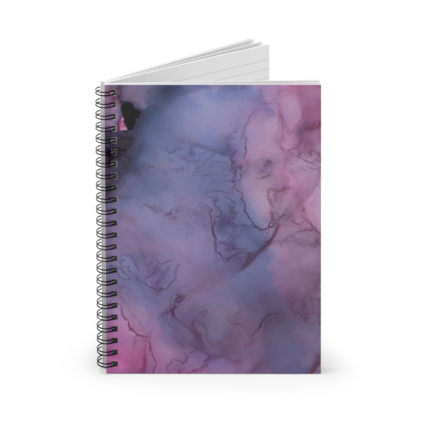 Purple & Pink watercolor splash Spiral Notebook