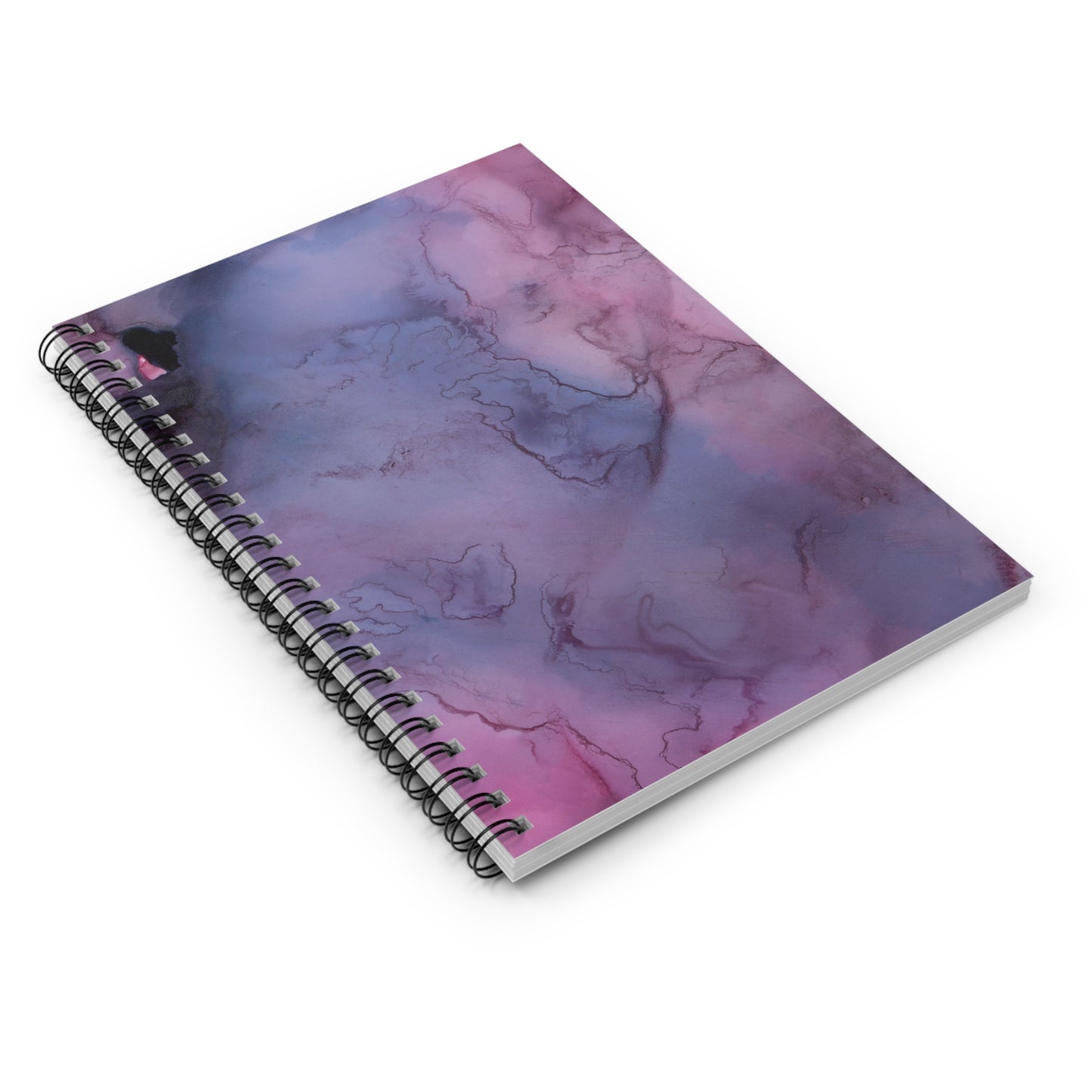 Purple & Pink watercolor splash Spiral Notebook