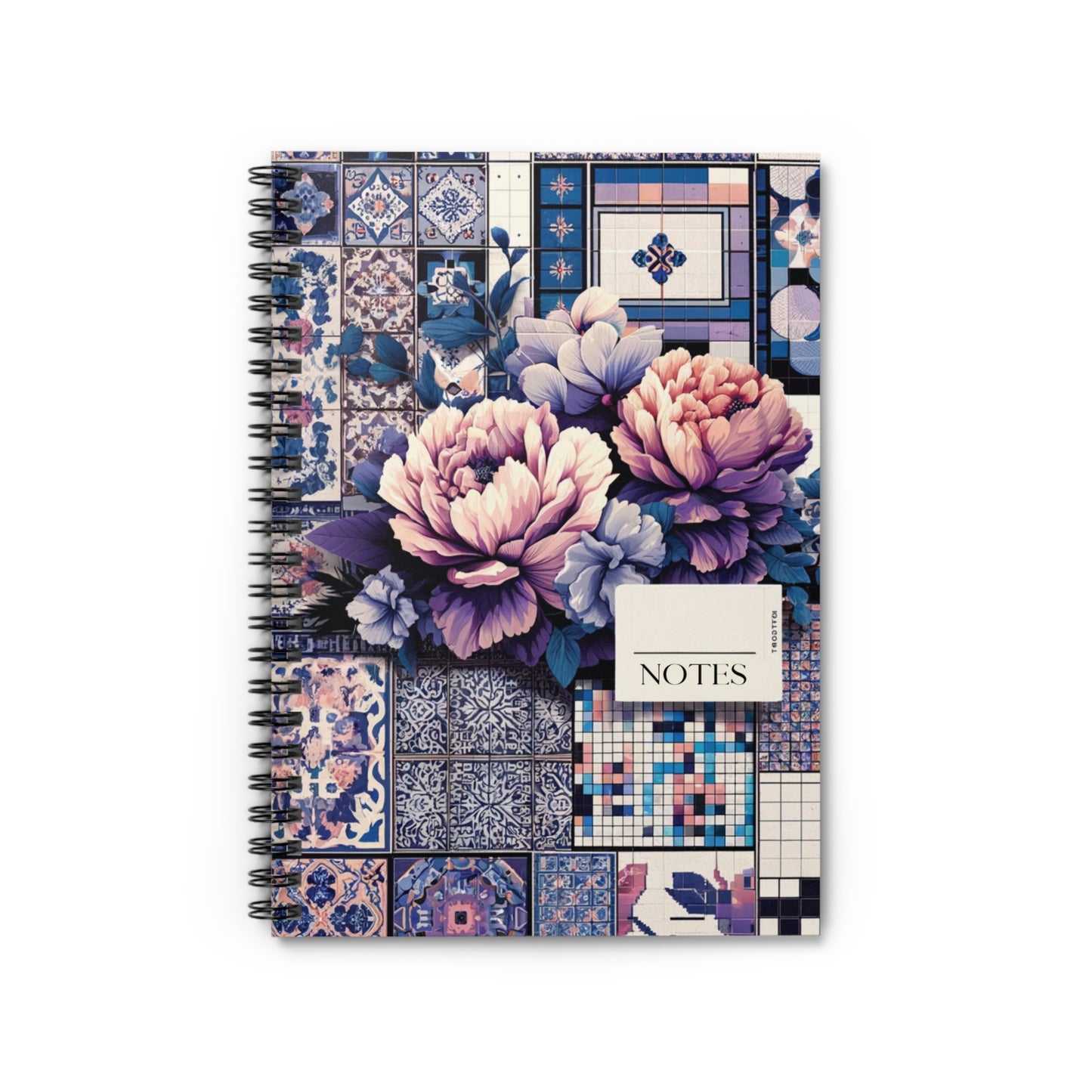 Floral Quilt Spiral Notebook - Ruled Line